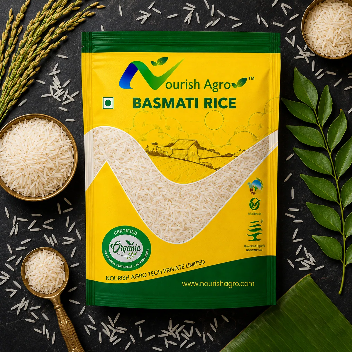 Basmati Rice - organic rice from Nourish Agro
