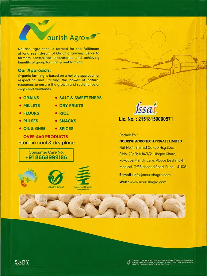 Cashew (Kaju) - back of pack