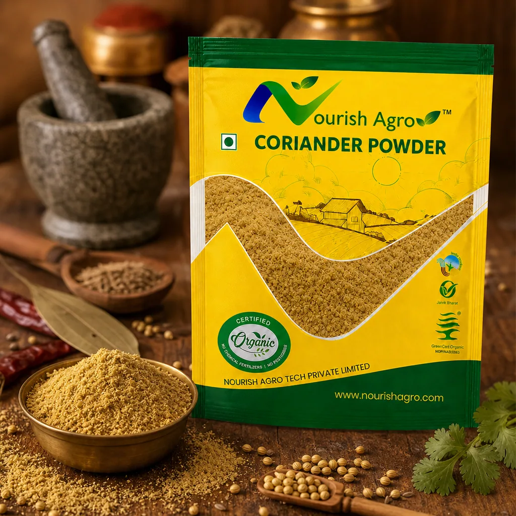 Coriander Powder - organic spices & masalas from Nourish Agro
