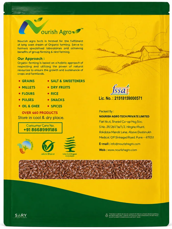 Flax Seeds (Javas) - back of pack