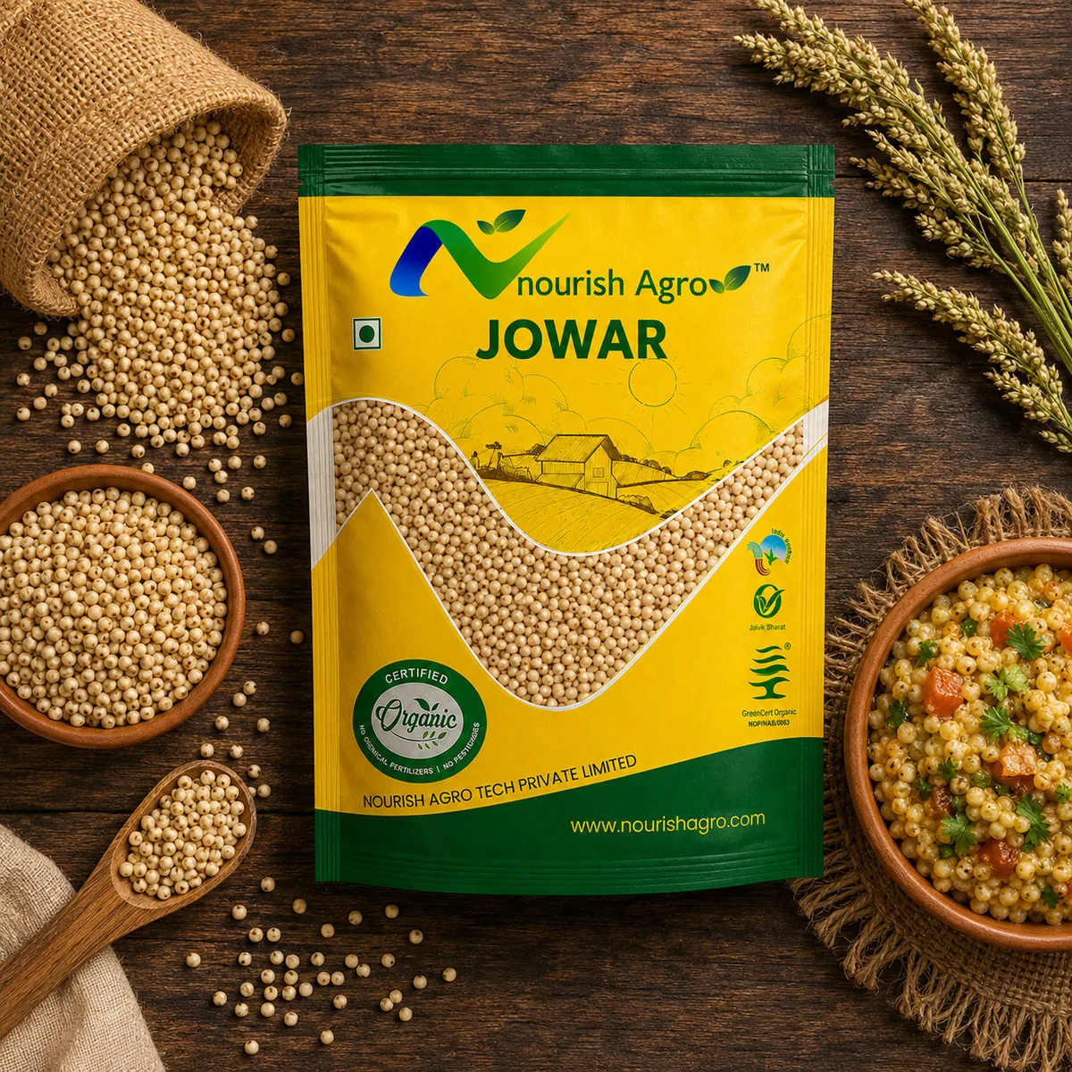 Jowar - organic grains & millets from Nourish Agro