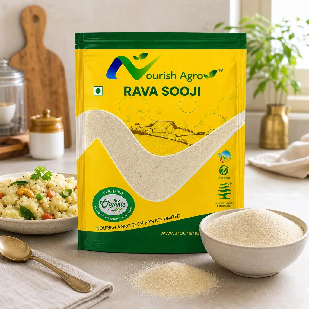 Rava (Sooji) - organic snacks & batters from Nourish Agro