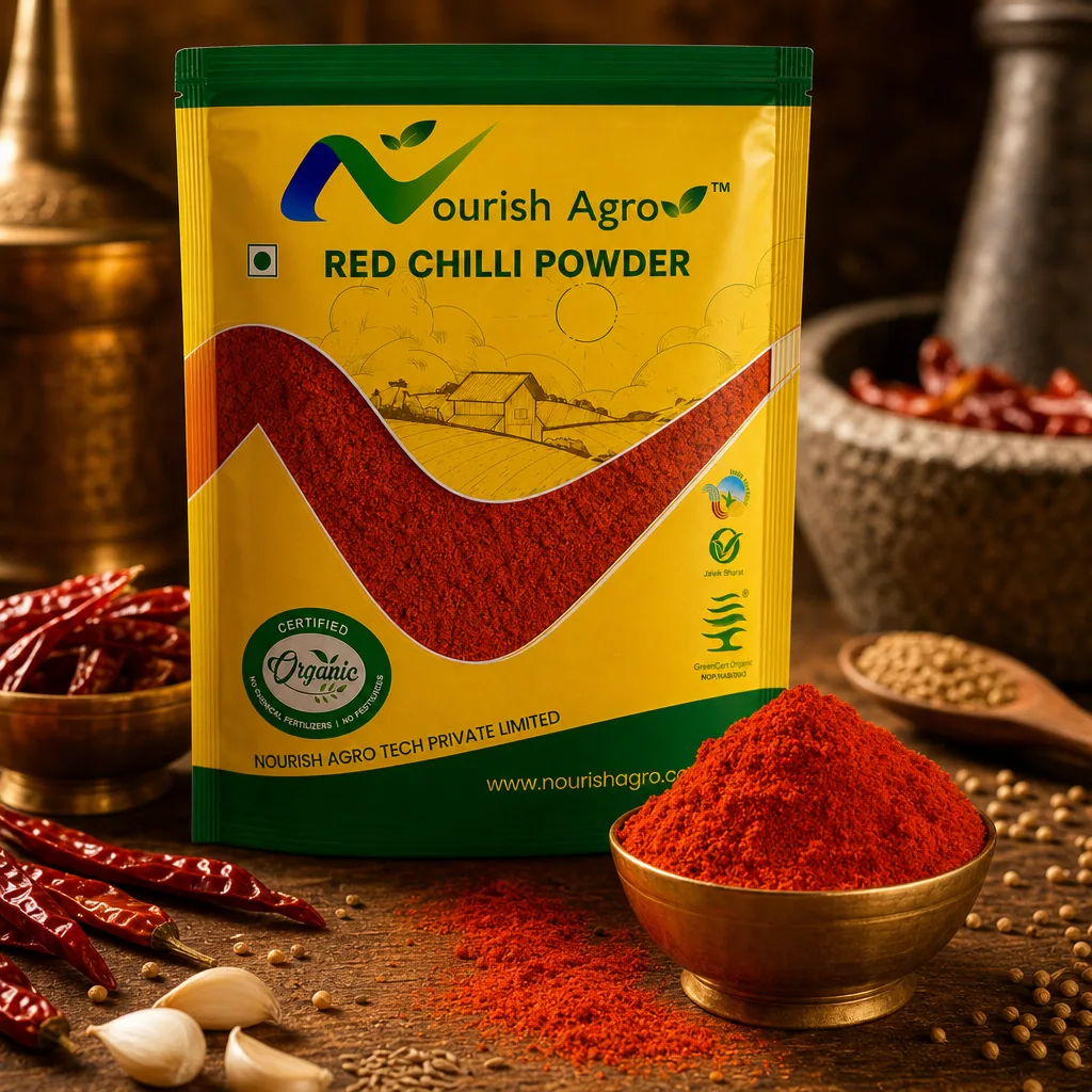 Red Chilli Powder - organic spices & masalas from Nourish Agro