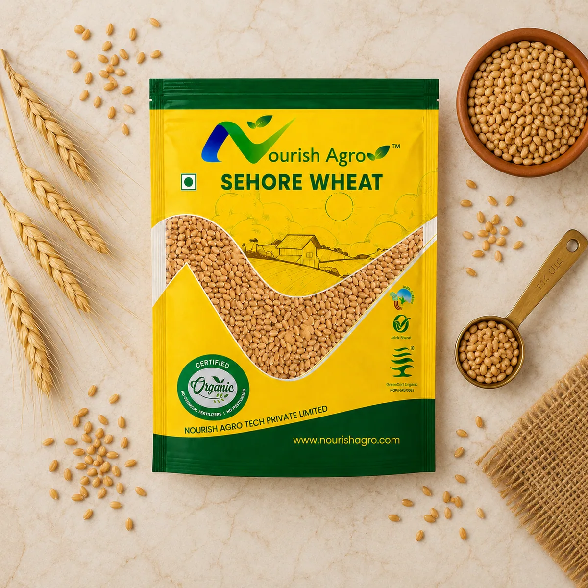 Sehore Wheat - organic wheat from Nourish Agro